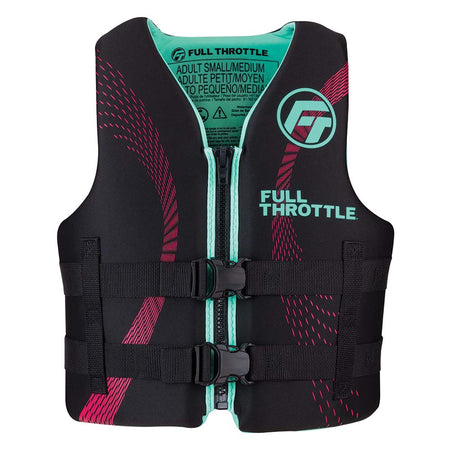 Full Throttle Adult Rapid-Dry Life Jacket - S/M - Aqua/Black 142100-505-030-22 — Quality Boat Parts
