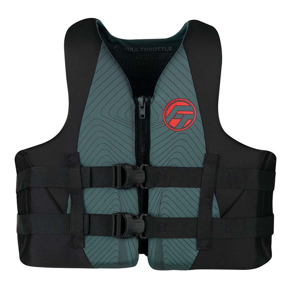 Full Throttle Adult Rapid-Dry Life Jacket - 2XL/4XL - Grey/Black 142100-701-080-22 — Quality Boat Parts