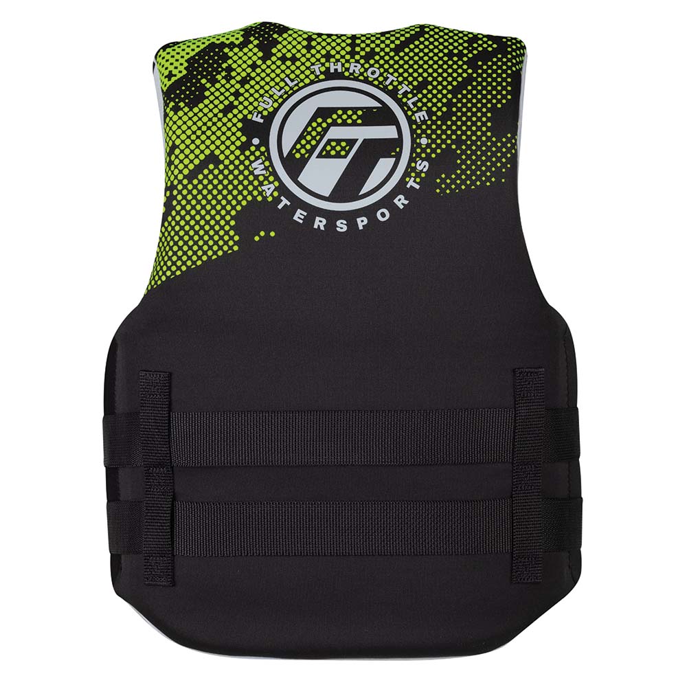 Full Throttle Junior Hinged Neoprene Life Jacket - Green 142400-400-009-22 — Quality Boat Parts