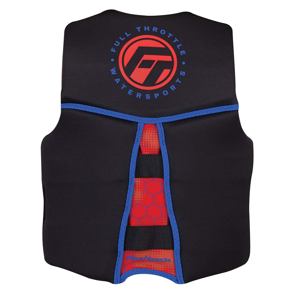 Full Throttle Youth Rapid-Dry Flex-Back Life Jacket - Red/Black 142500-100-002-22 — Quality Boat Parts