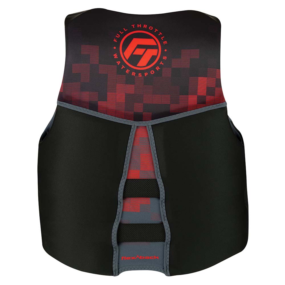 Full Throttle Men's Rapid-Dry Flex-Back Life Jacket - L - Black/Red 142500-100-040-22 — Quality Boat Parts