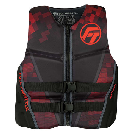 Full Throttle Men's Rapid-Dry Flex-Back Life Jacket - XL - Black/Red 142500-100-050-22 — Quality Boat Parts