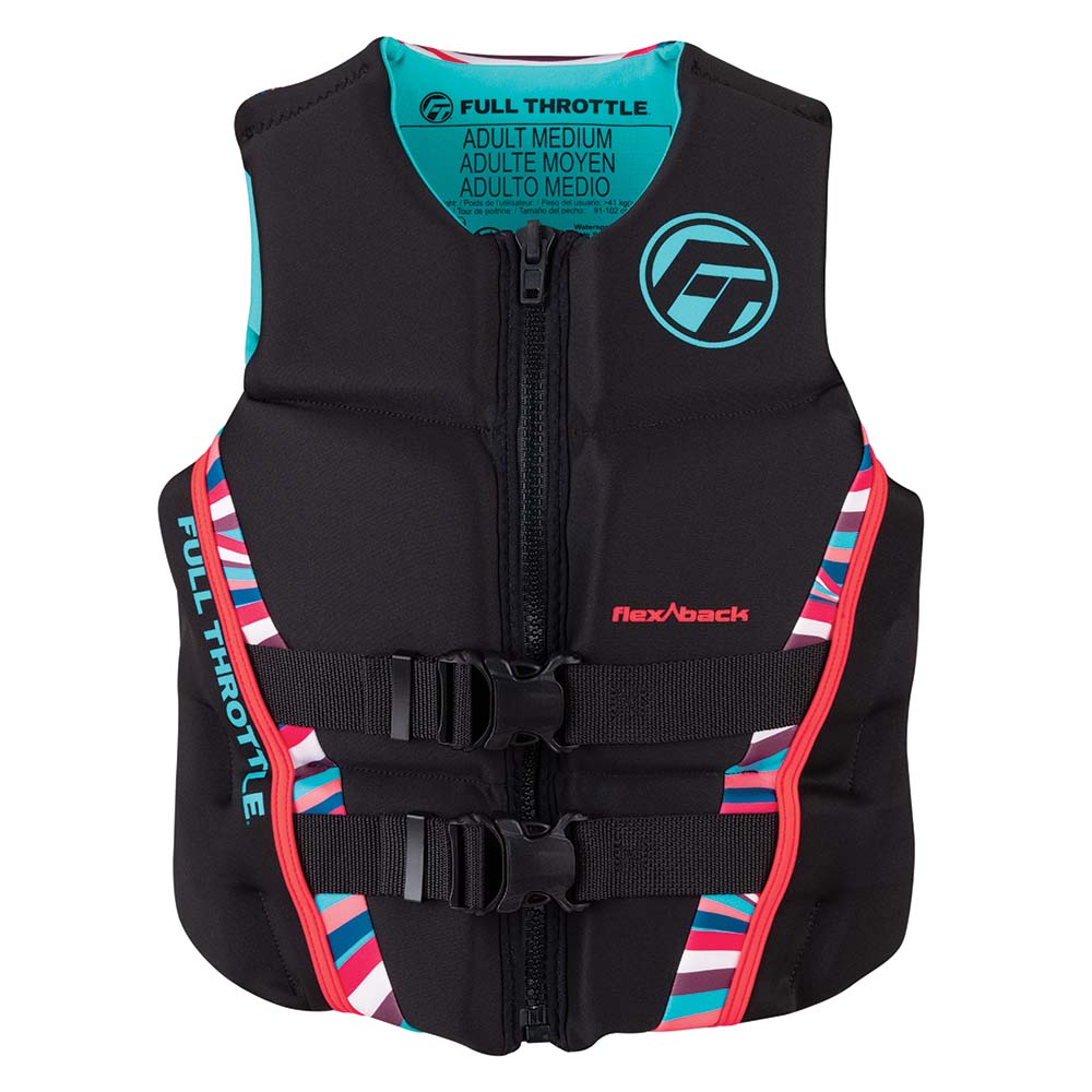 Full Throttle Women's Rapid-Dry Flex-Back Life Jacket - Women's XS - Pink/Black 142500-105-810-22 — Quality Boat Parts