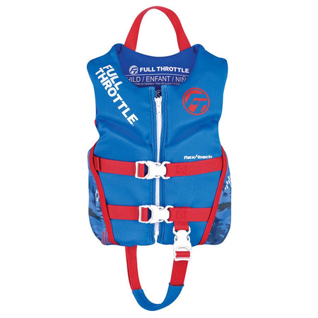 Full Throttle Child Rapid-Dry Flex-Back Life Jacket - Blue 142500-500-001-22 — Quality Boat Parts
