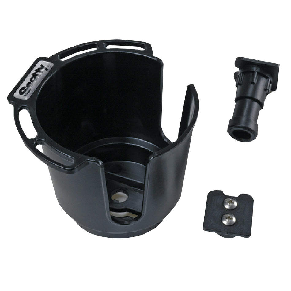 Scotty 311 Drink Holder w/Bulkhead/Gunnel Mount & Rod Holder Post Mount - Black 311-BK — Quality Boat Parts