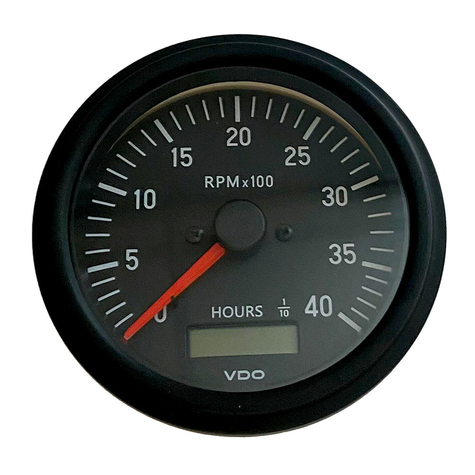 VDO Cockpit International Gen II 4K RPM Tachometer w/Hourmeter 333-93500 — Quality Boat Parts