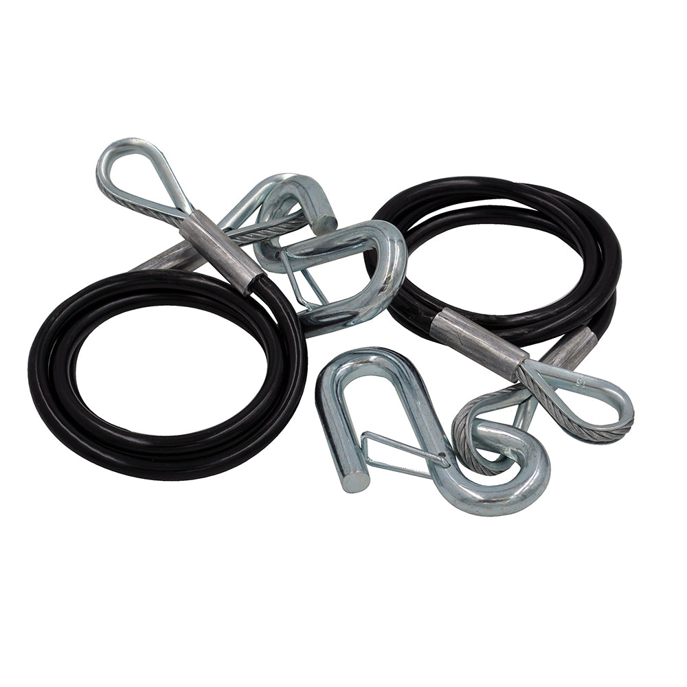 C.E. Smith Safety Cables - 5000lb Capacity - PVC Coated - Pair 16672A — Quality Boat Parts