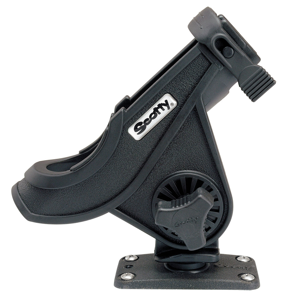 Scotty 281 Bait Caster/Spinning Rod Holder w/244 Flush Deck Mount - Black 281-BK — Quality Boat Parts