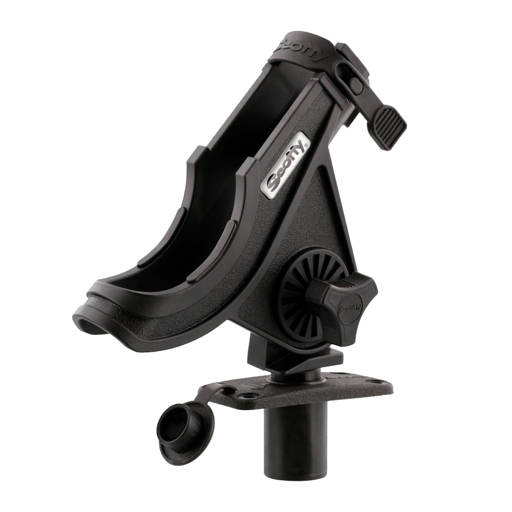 Scotty 281 Bait Caster/Spinning Rod Holder w/244 Flush Deck Mount - Black 281-BK — Quality Boat Parts
