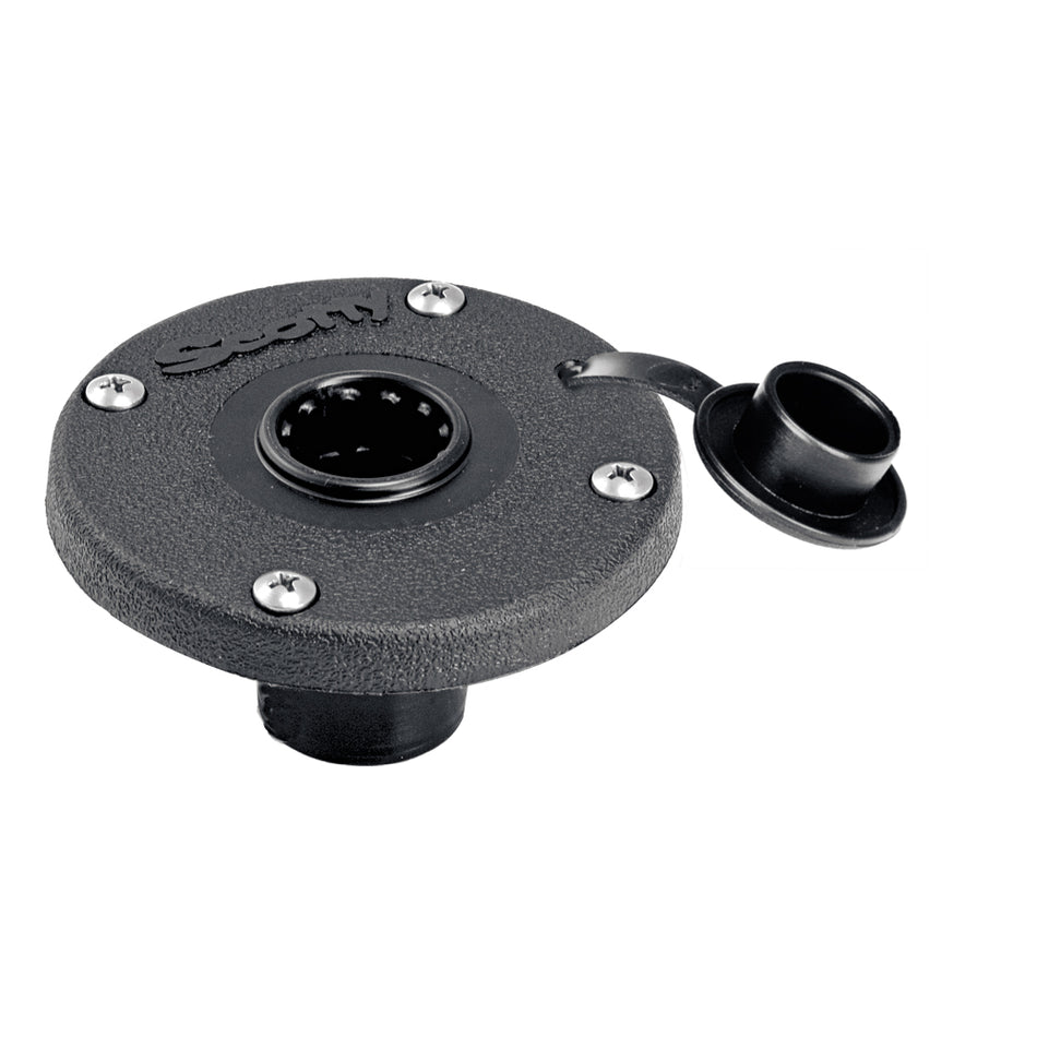 Scotty 344 Round Flush Deck Mount 344-BK — Quality Boat Parts
