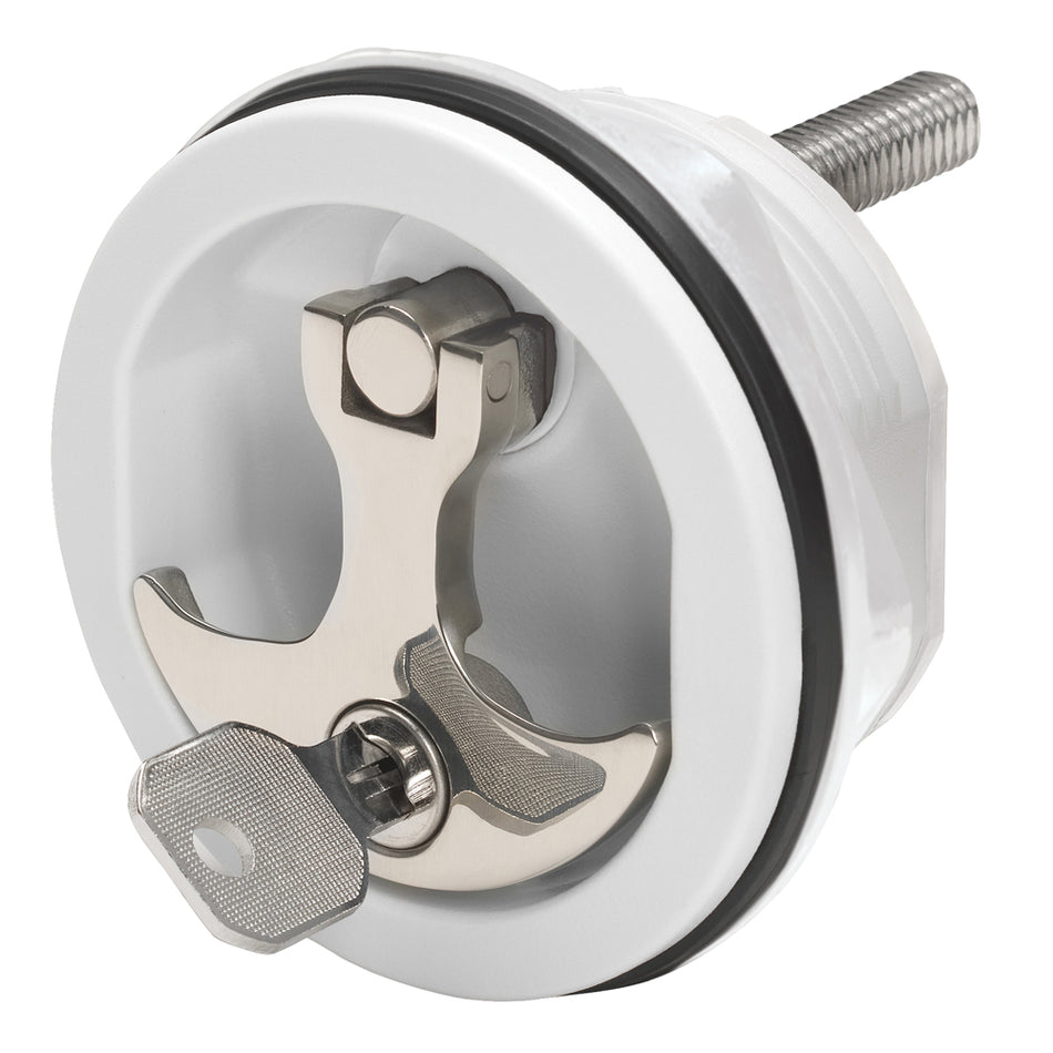 Whitecap Compression Handle - Nylon White/Stainless Steel - Locking 6228WC — Quality Boat Parts