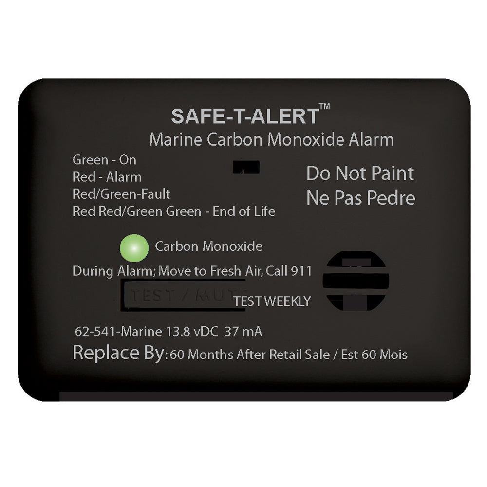 Safe-T-Alert 62 Series Carbon Monoxide Alarm - 12V - 62-541-Marine - Surface Mount - Black 62-541-MARINE-BL — Quality Boat Parts