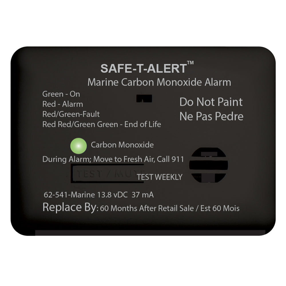 Safe-T-Alert 62 Series Carbon Monoxide Alarm w/Relay - 12V - 62-541-R-Marine - Surface Mount - Black 62-541-R-MARINE-BL — Quality Boat Parts
