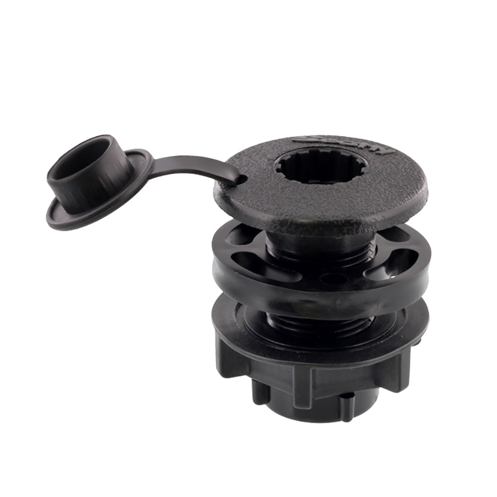 Scotty Compact Threaded Round Deck Mount 444-BK — Quality Boat Parts