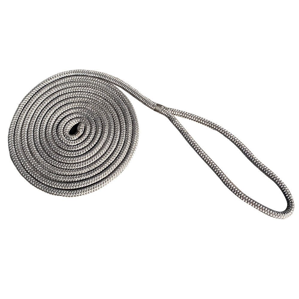 New England Rope 3/8" x 25' Nylon Double Braid Dock Line - Grey 5058-12-00025 — Quality Boat Parts
