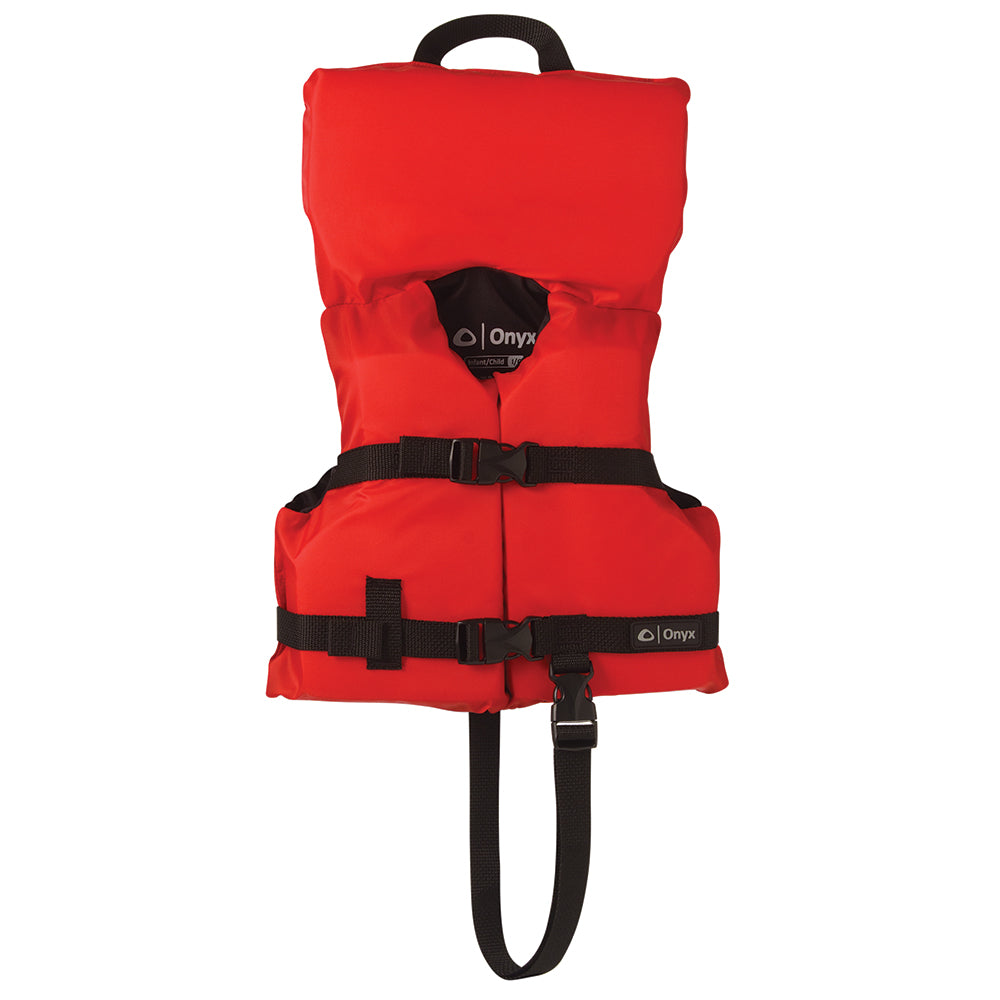 Onyx Nylon General Purpose Life Jacket - Infant/Child Under 50lbs - Red 103000-100-000-12 — Quality Boat Parts