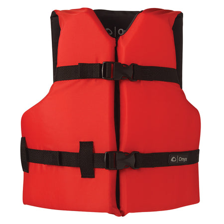 Onyx Nylon General Purpose Life Jacket - Youth 50-90lbs - Red 103000-100-002-12 — Quality Boat Parts