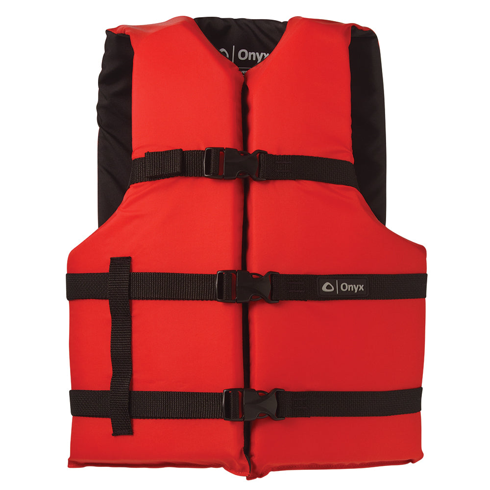 Onyx Nylon General Purpose Life Jacket - Adult Universal - Red 103000-100-004-12 — Quality Boat Parts
