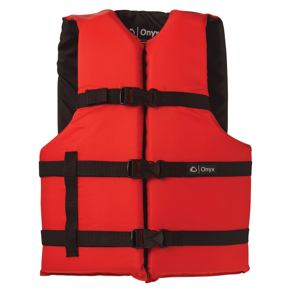 Onyx Nylon General Purpose Life Jacket - Adult Oversize - Red 103000-100-005-12 — Quality Boat Parts