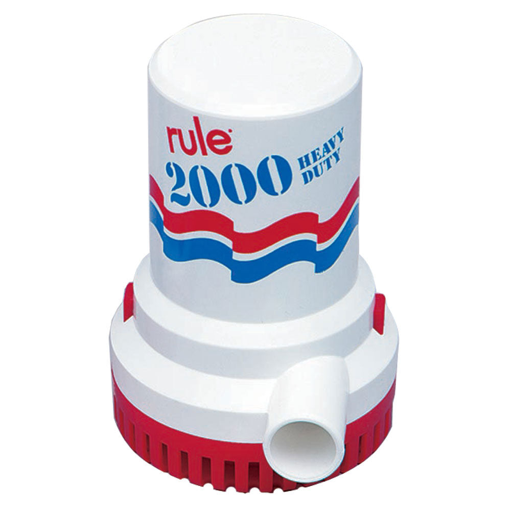 Rule 2000 GPH Non-Automatic Bilge Pump w/6' Leads 10-6UL — Quality Boat Parts