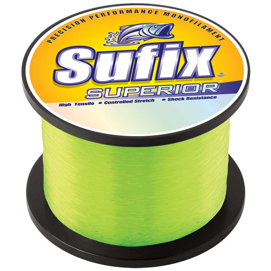 Sufix Superior Hi-Vis Yellow Monofilament - 30lb - 450 yds 638-130 — Quality Boat Parts