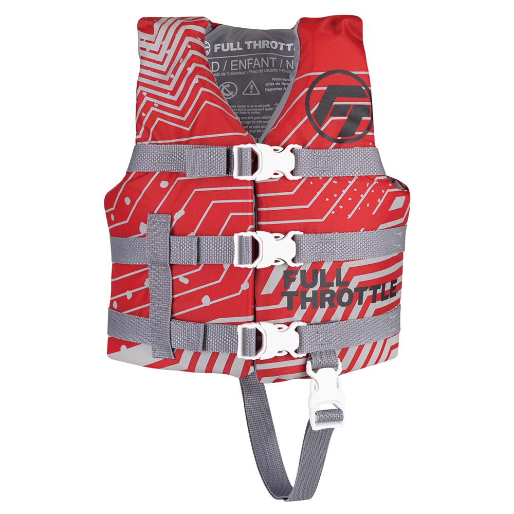 Full Throttle Child Nylon Life Jacket - Red 112200-100-001-22 — Quality Boat Parts