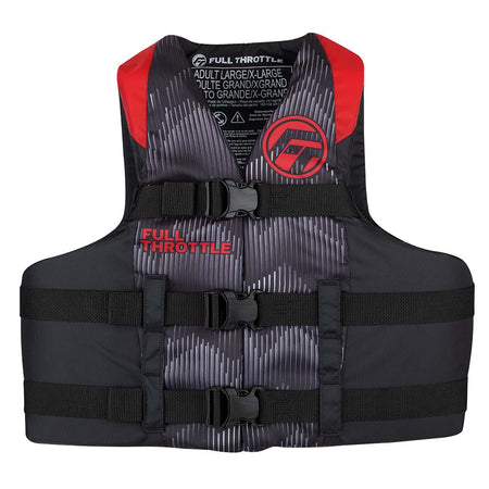 Full Throttle Adult Nylon Life Jacket - 4XL/7XL - Red/Black 112200-100-110-22 — Quality Boat Parts