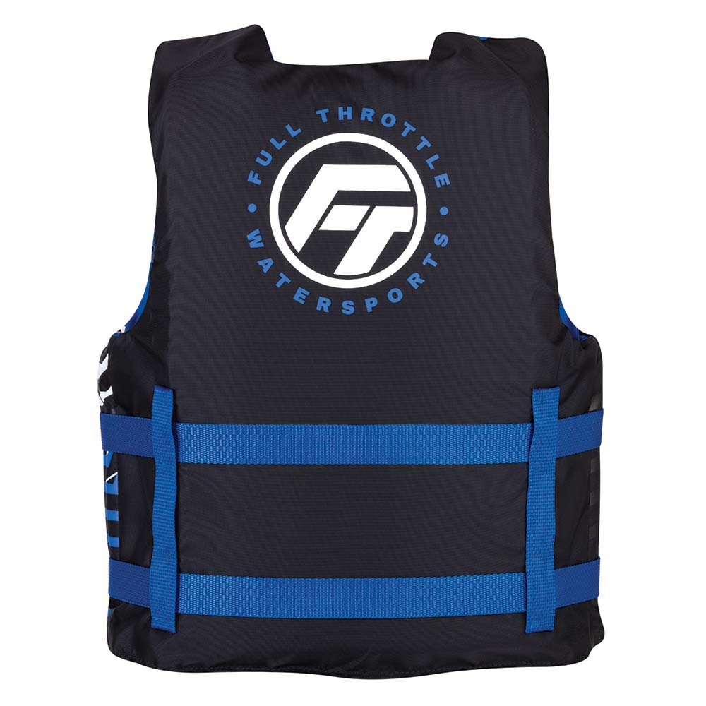 Full Throttle Youth Nylon Life Jacket - Blue/Black 112200-500-002-22 — Quality Boat Parts