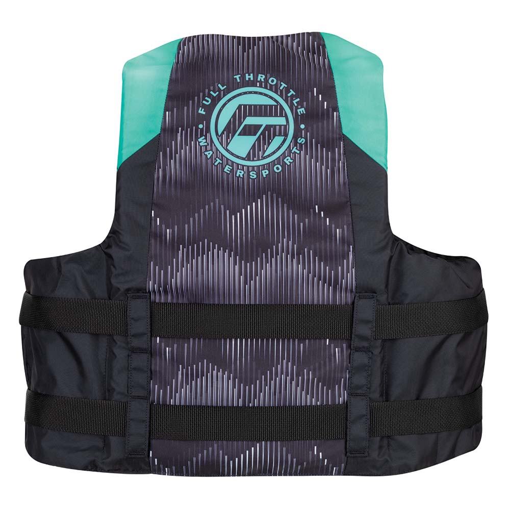 Full Throttle Adult Nylon Life Jacket - 2XL/4XL - Aqua/Black 112200-505-080-22 — Quality Boat Parts