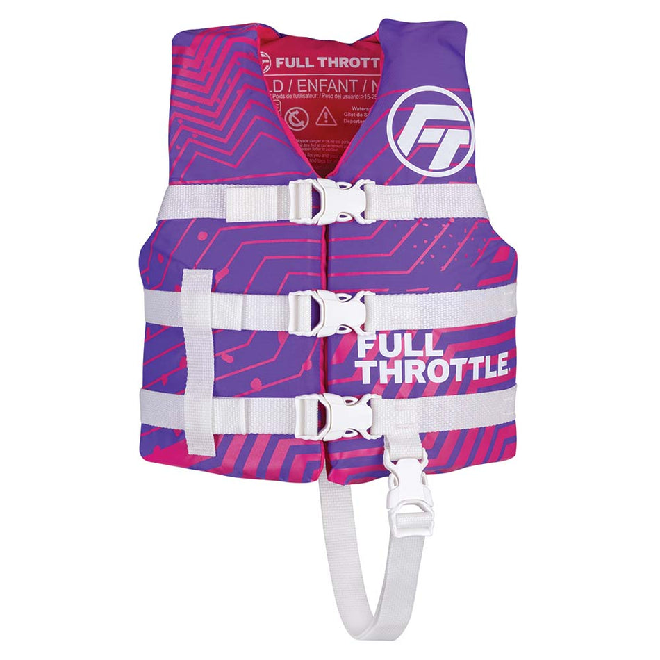 Full Throttle Child Nylon Life Jacket - Purple 112200-600-001-22 — Quality Boat Parts