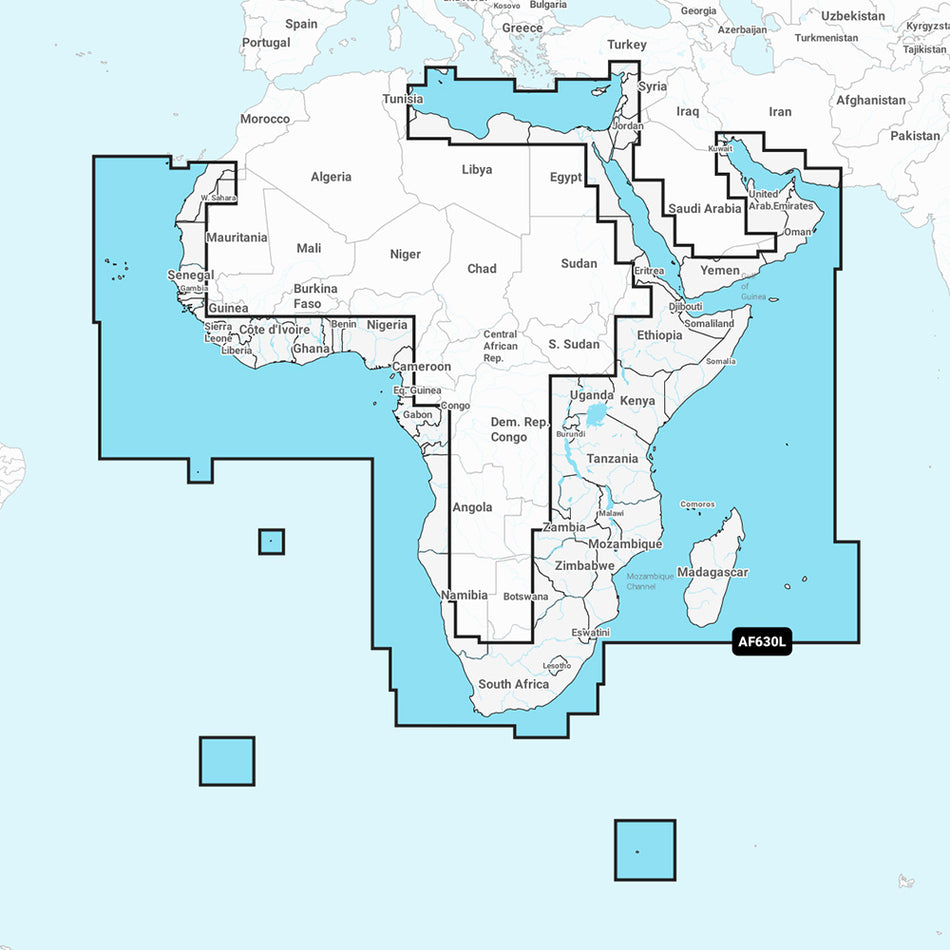 Navionics NAAF630L - Africa & Middle East - Navionics+ 010-C1307-30 — Quality Boat Parts