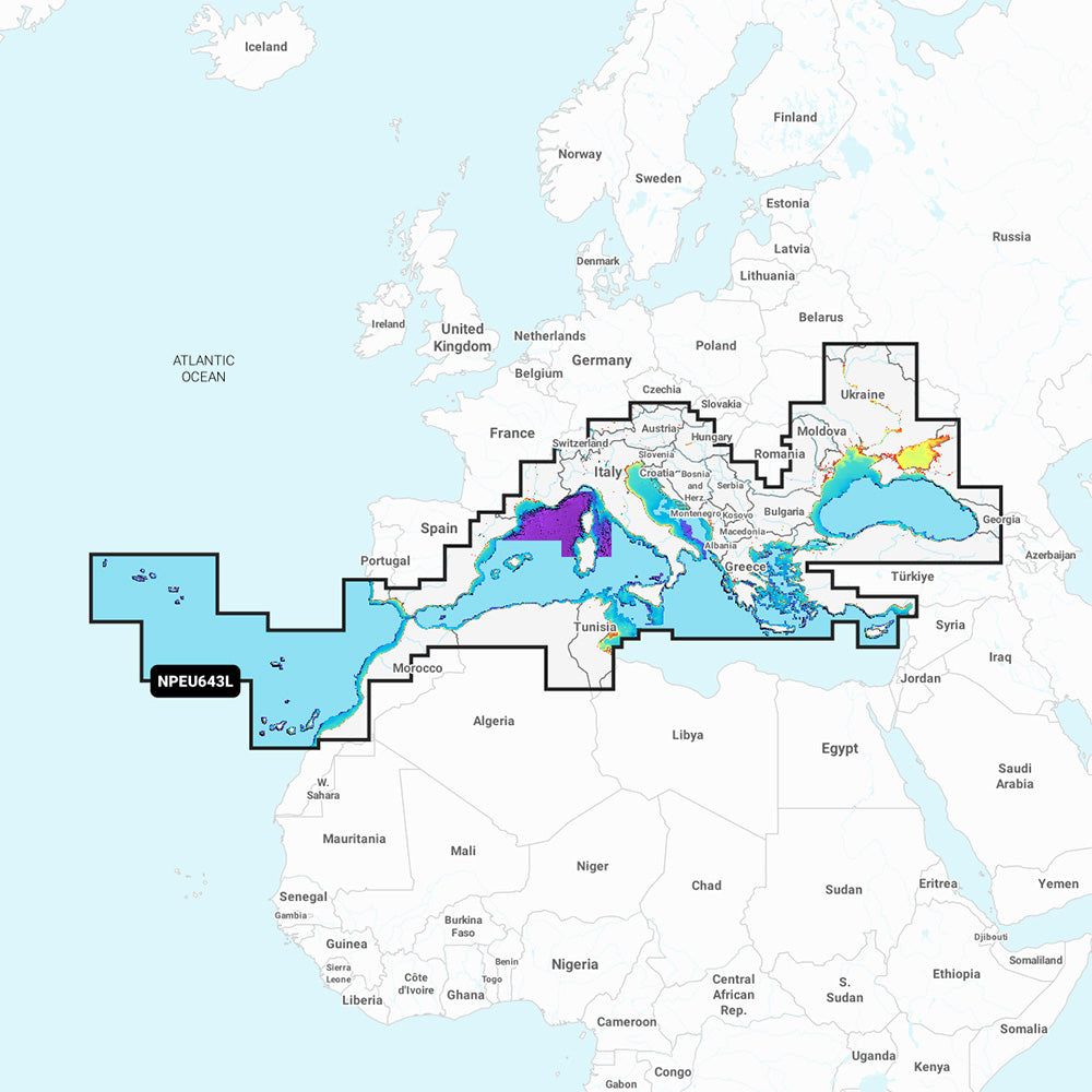 Navionics NPEU643L - Mediterranean & Black Sea - Navionics Platinum+ 010-C1351-40 — Quality Boat Parts