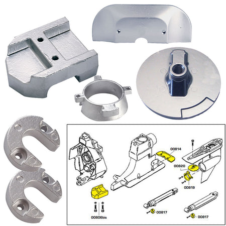 Tecnoseal Anode Kit w/Hardware - Mercury Alpha 1 Gen 2 - Magnesium 20801MG — Quality Boat Parts