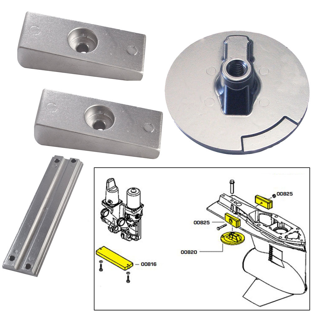 Tecnoseal Anode Kit w/Hardware - Mercury Verado 4 - Magnesium 20814MG — Quality Boat Parts