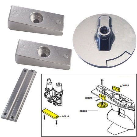 Tecnoseal Anode Kit w/Hardware - Mercury Verado 4 - Magnesium 20814MG — Quality Boat Parts