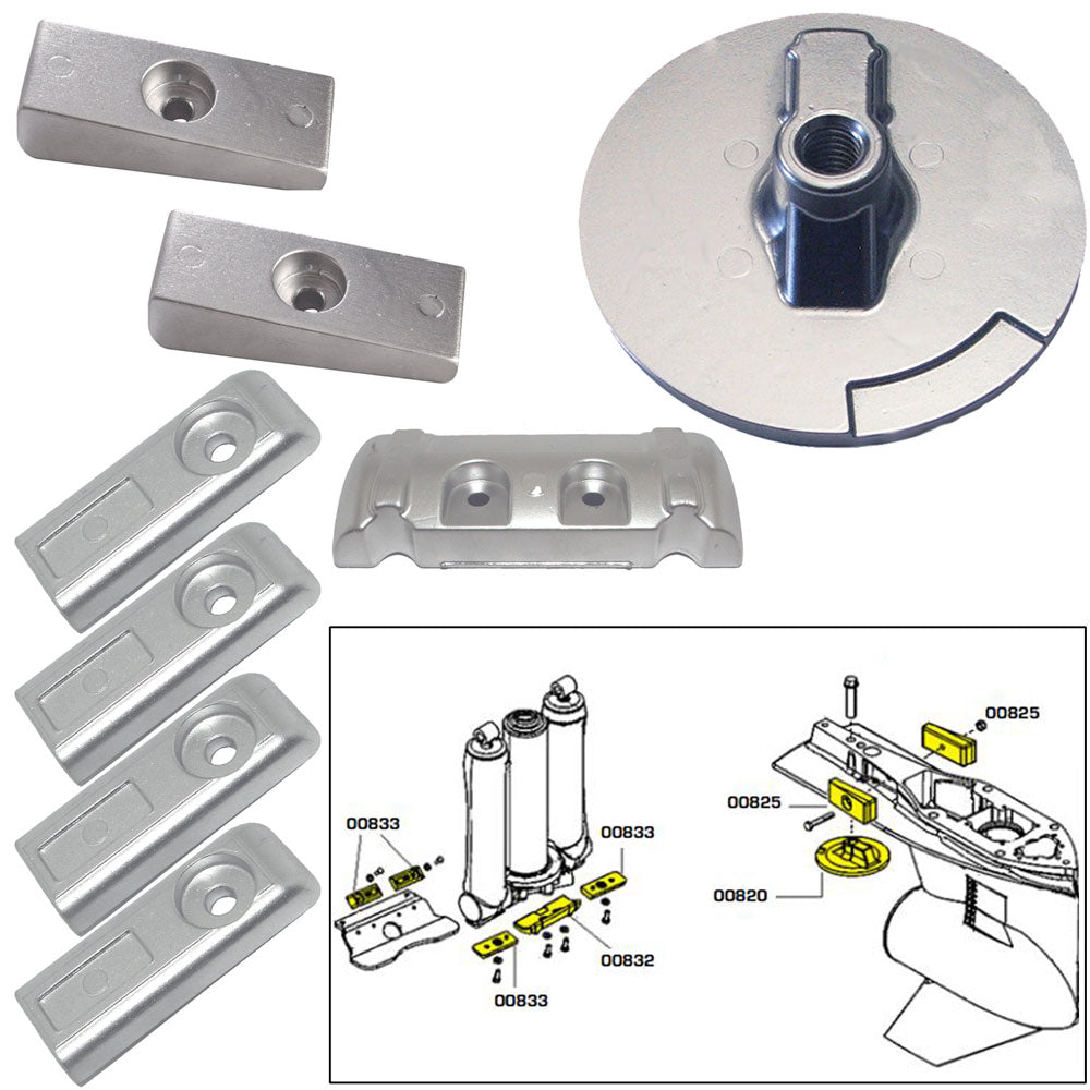 Tecnoseal Anode Kit w/Hardware - Mercury Verado 6 - Aluminum 20816AL — Quality Boat Parts