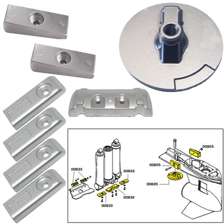 Tecnoseal Anode Kit w/Hardware - Mercury Verado 6 - Aluminum 20816AL — Quality Boat Parts
