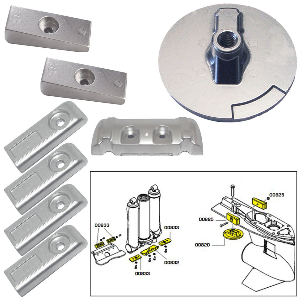 Tecnoseal Anode Kit w/Hardware - Mercury Verado 6 - Magnesium 20816MG — Quality Boat Parts