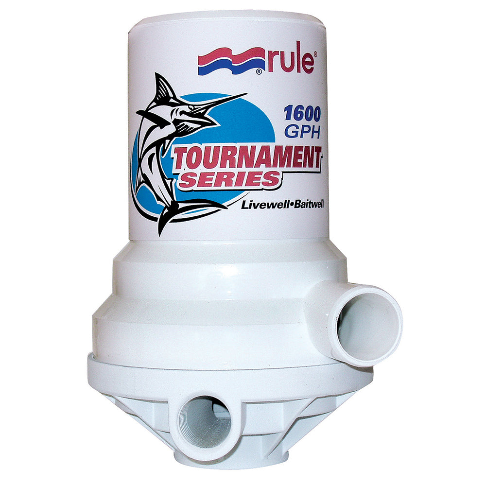 Rule Tournament Series 1600 GPH Livewell Pump Dual Port 209FDP — Quality Boat Parts