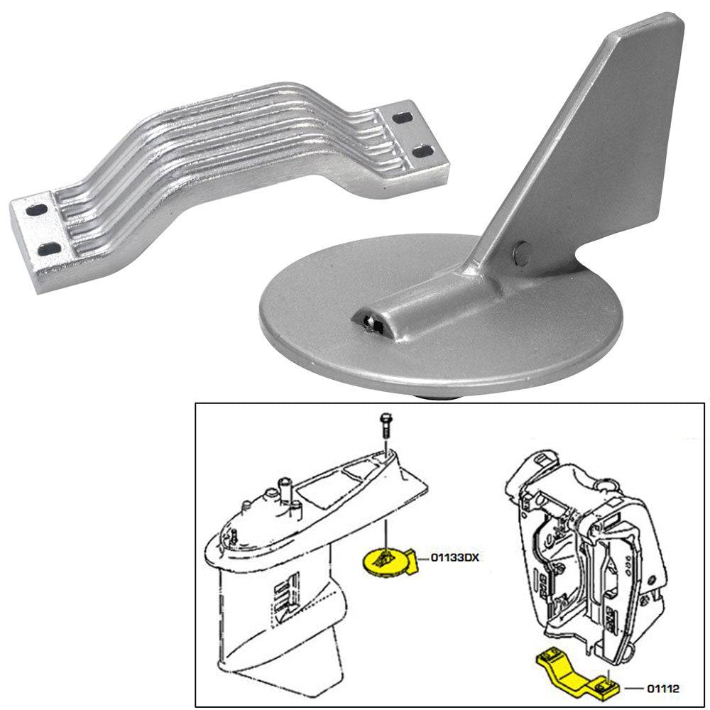 Tecnoseal Anode Kit w/Hardware - Yamaha 150-200HP - Magnesium 21101MG — Quality Boat Parts
