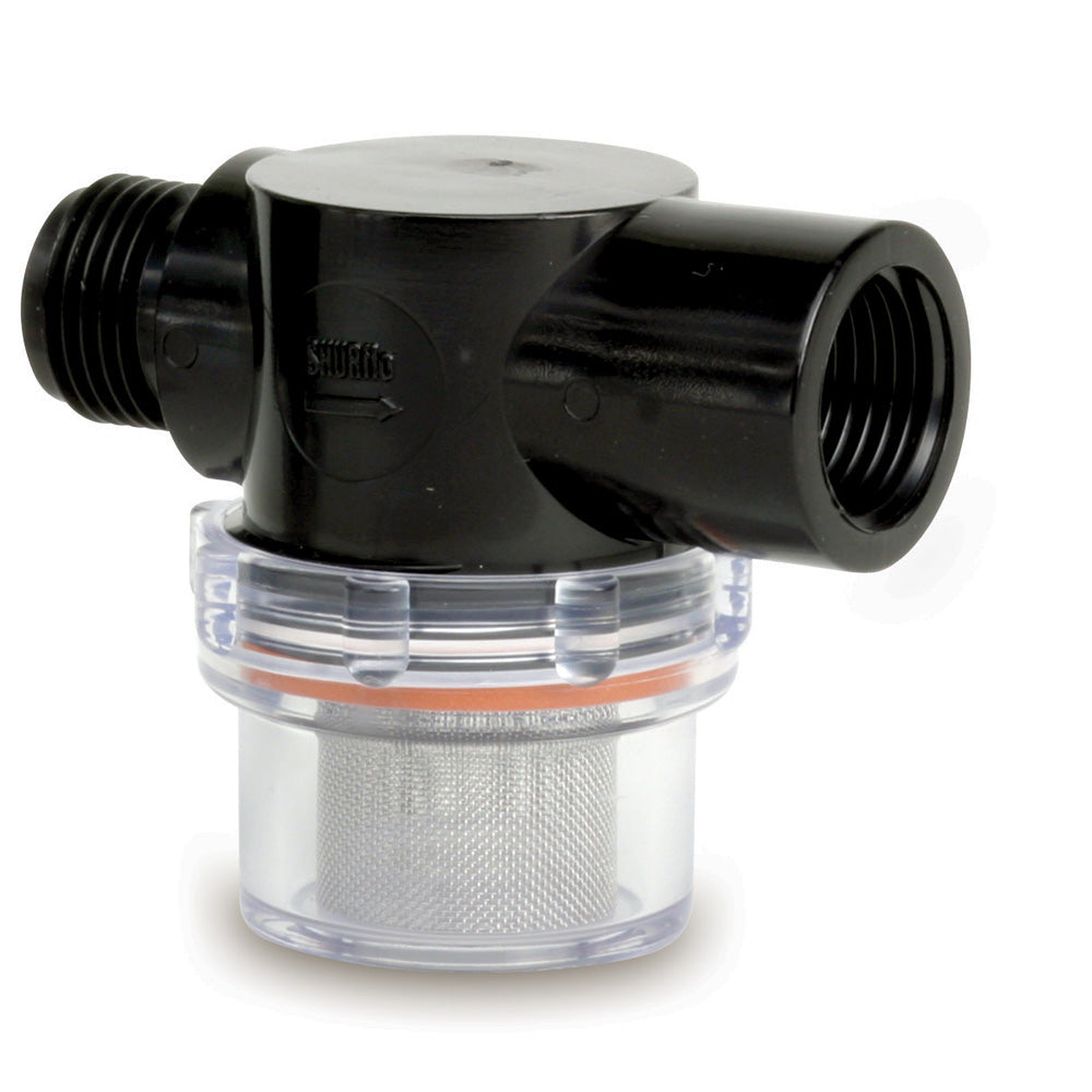 Shurflo by Pentair Twist-On Water Strainer - 1/2" Pipe Inlet - Clear Bowl 255-313 — Quality Boat Parts