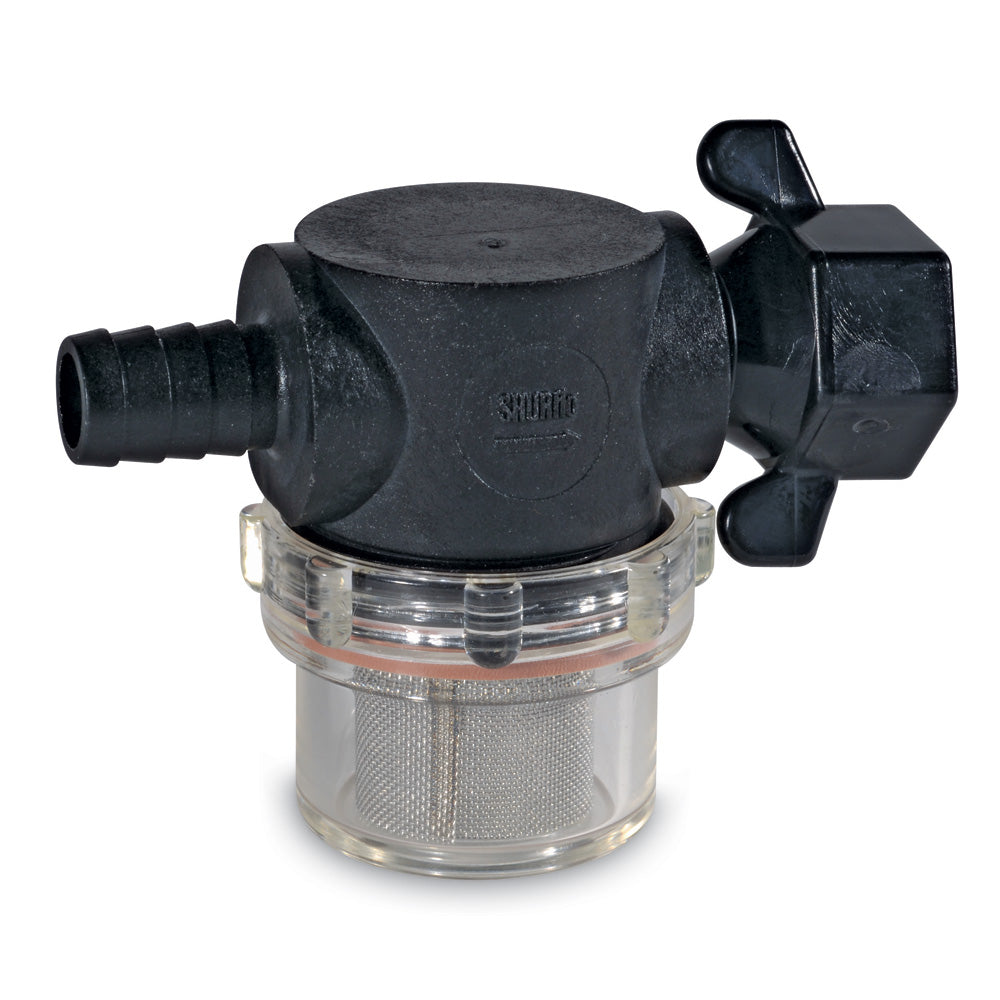 Shurflo by Pentair Swivel Nut Strainer - 1/2" Barb Inlet - Clear Bowl 255-325 — Quality Boat Parts