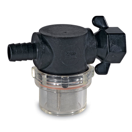 Shurflo by Pentair Swivel Nut Strainer - 1/2" Barb Inlet - Clear Bowl 255-325 — Quality Boat Parts