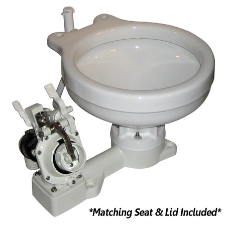 Raritan Fresh Head - Fresh Water Flush - Manual - Marine Size - Left Hand Operation 25M00L — Quality Boat Parts