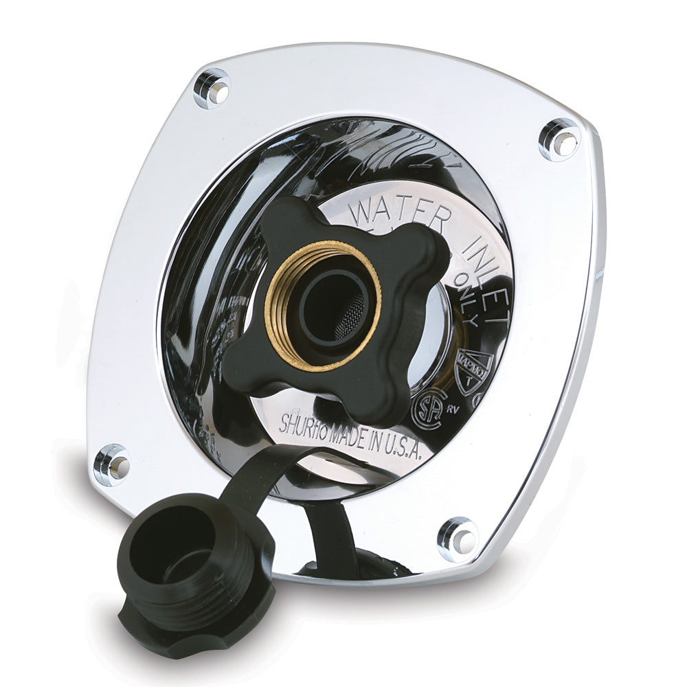 Shurflo by Pentair Pressure Reducing City Water Entry - Wall Mount - Chrome 183-029-14 — Quality Boat Parts