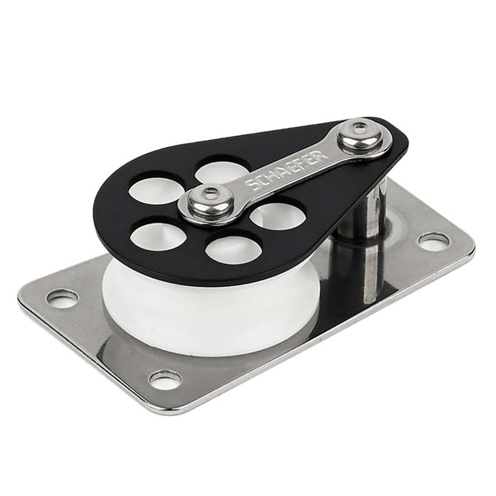 Schaefer Series 3 Flat Base/Alum Cheek/Delrin Sheave 303-09 — Quality Boat Parts