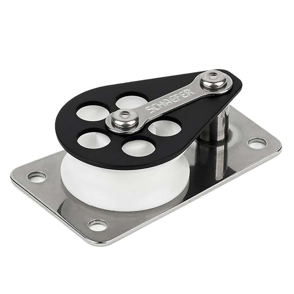 Schaefer Series 3 Flat Base/Alum Cheek/Delrin Sheave 303-09 — Quality Boat Parts