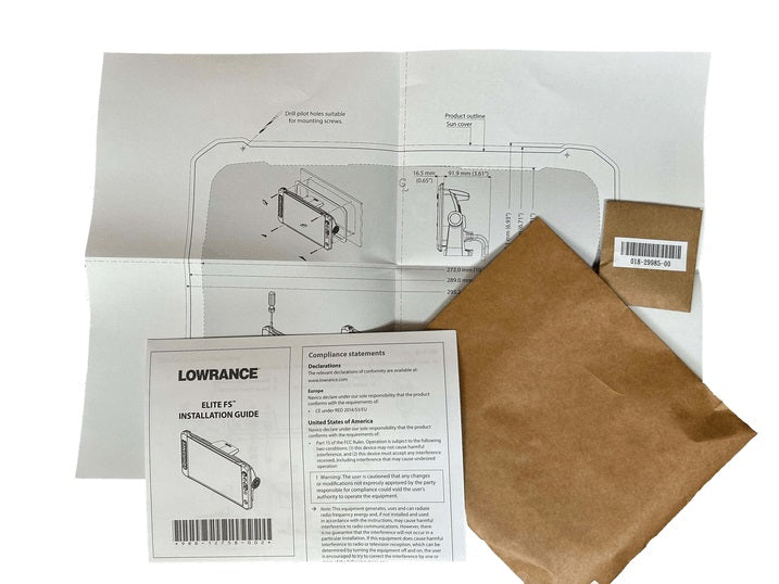 Lowrance Flush Mount Kit For Elite FS 9 000-15786-001 — Quality Boat Parts