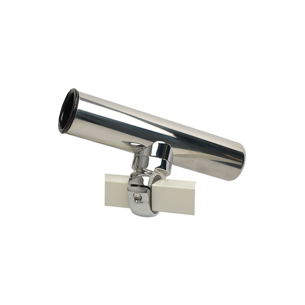 C.E. Smith Pontoon Square Rail Adjustable Clamp-On Rod Holder 55108A — Quality Boat Parts