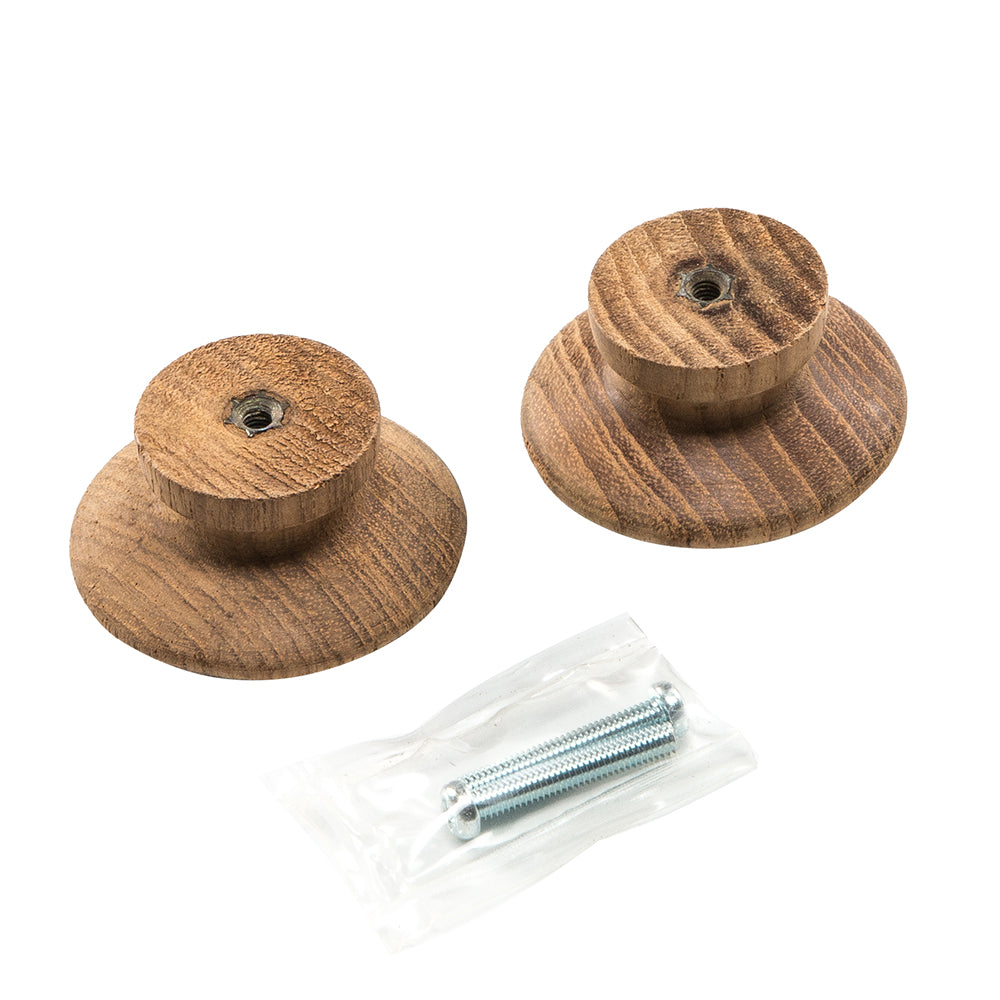 Whitecap Teak Round Drawer Knob - 2" - 2 Pack 60120-A — Quality Boat Parts